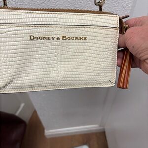 Dooney & Bourke Cream Textured Clutch